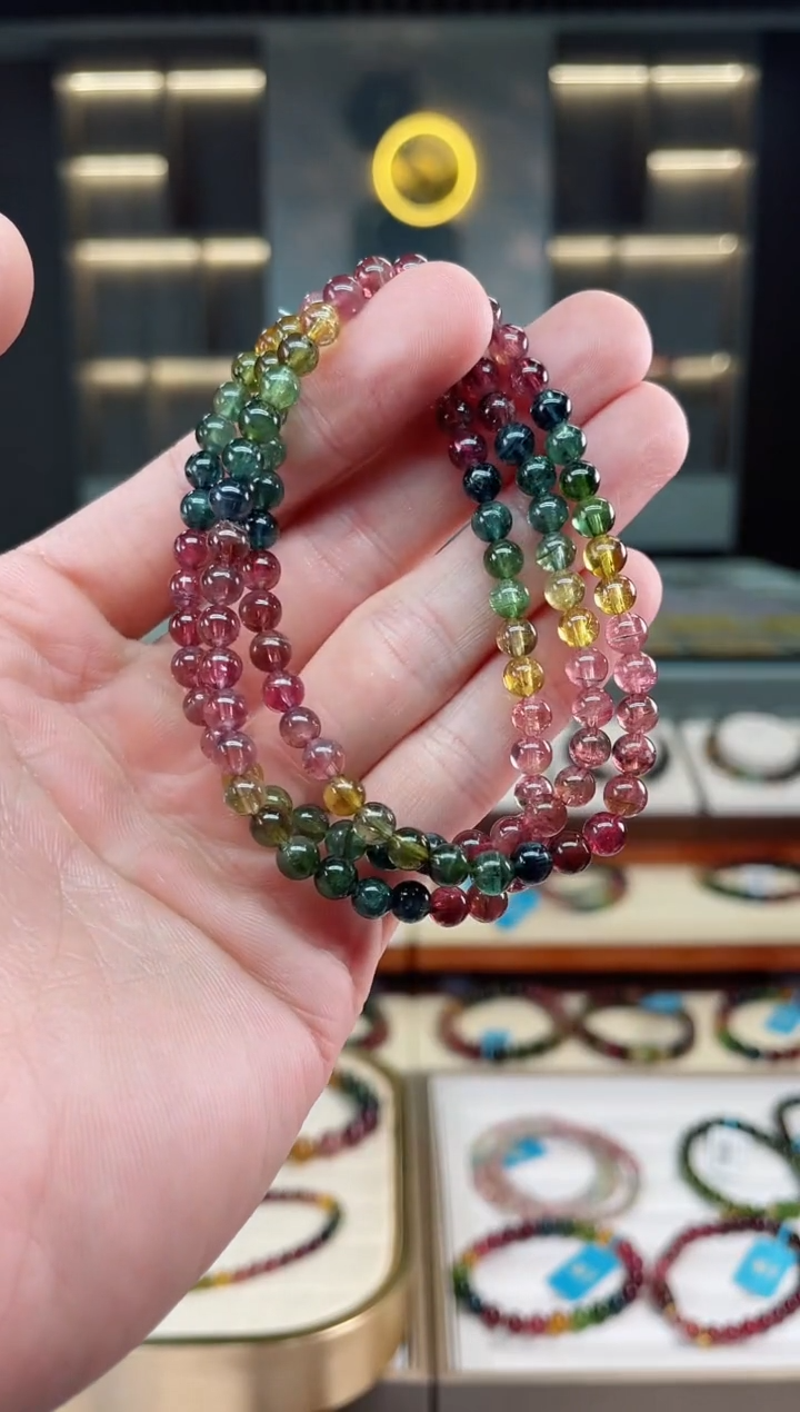 【闪购商品】碧玺收藏级三圈手串5mm+未镶嵌（多样性发一条）xion