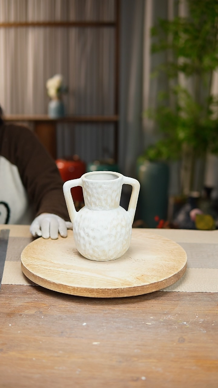 【闪购商品】陶瓷  花器陶瓷花瓶手捏瓶008瑕疵 