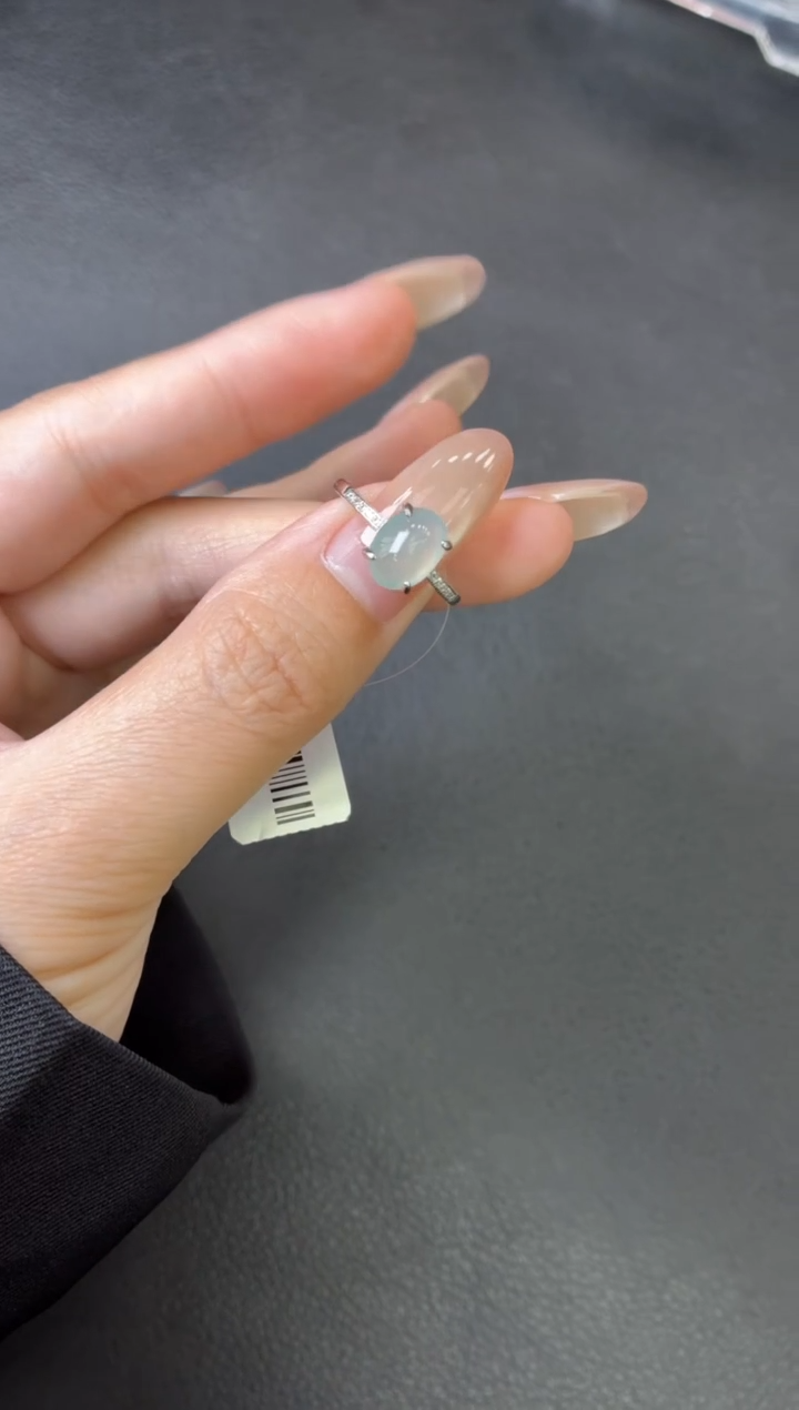 银S925镶嵌戒指翡翠戒指