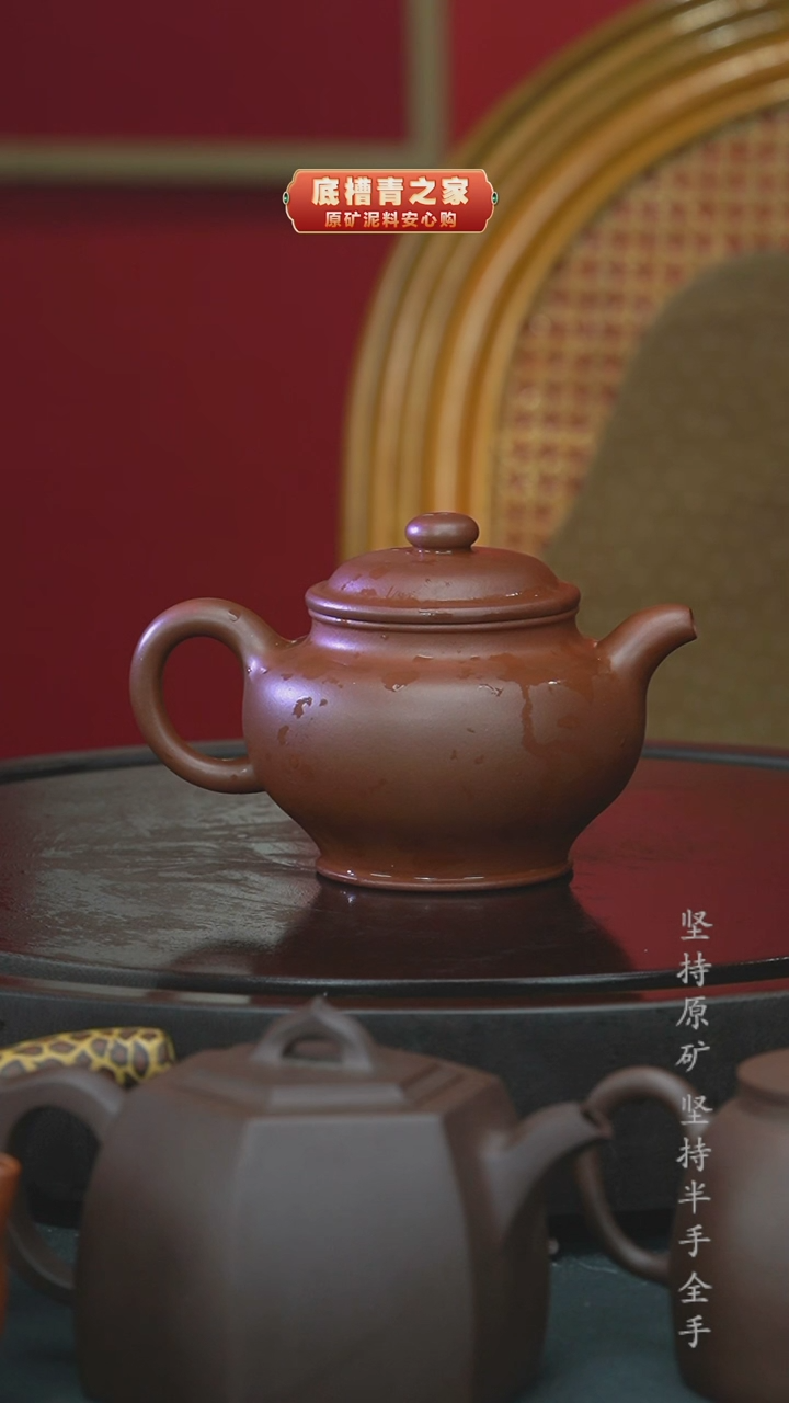 【闪购商品】紫砂茶壶精工半手工红皮龙掇只300cc