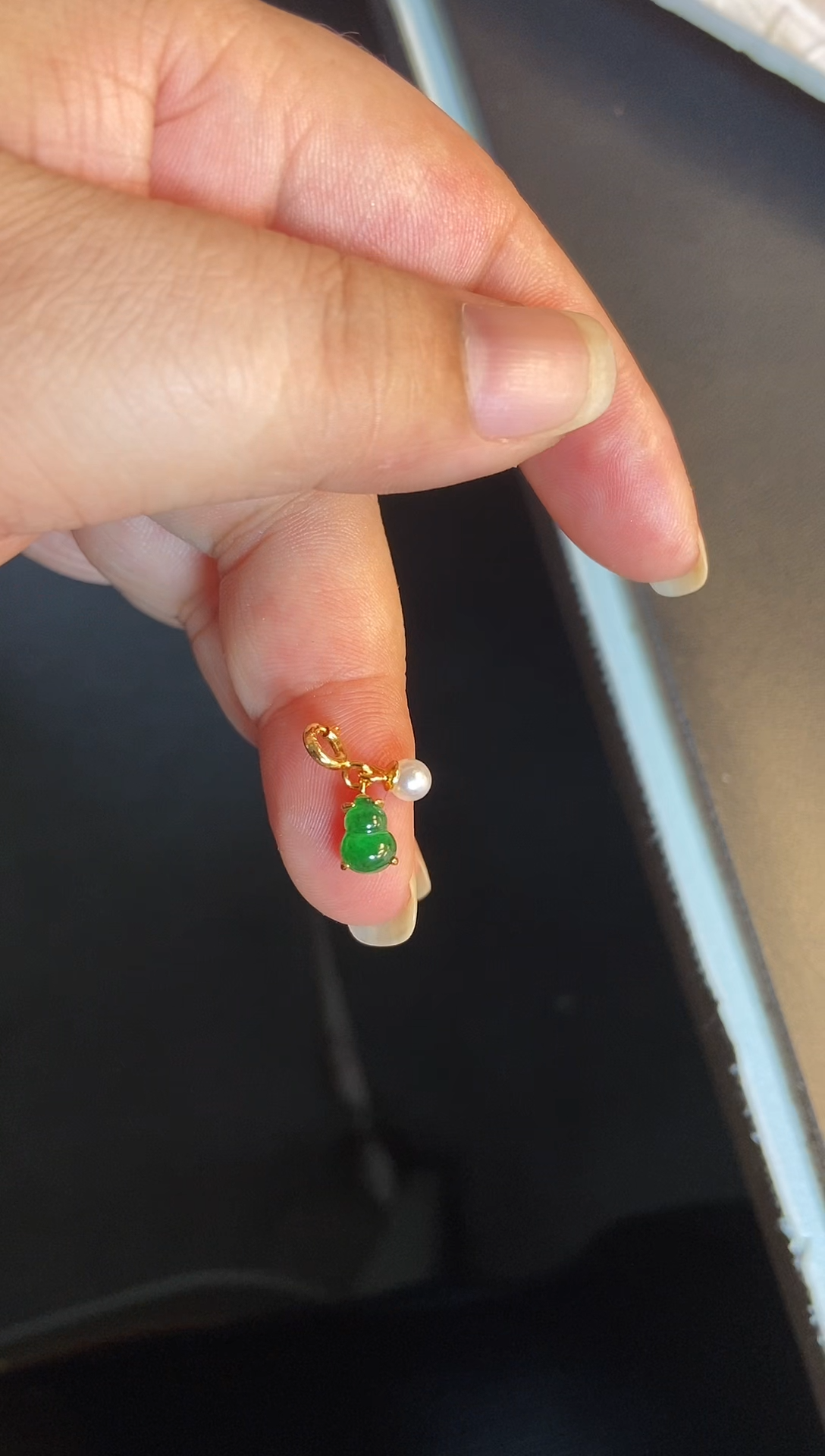 吊坠(不含链)银S925镶嵌翡翠1