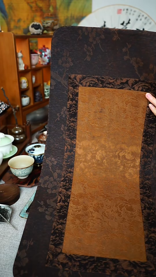 【闪购商品】手绘蝴蝶+百两金双面茶席双面  。