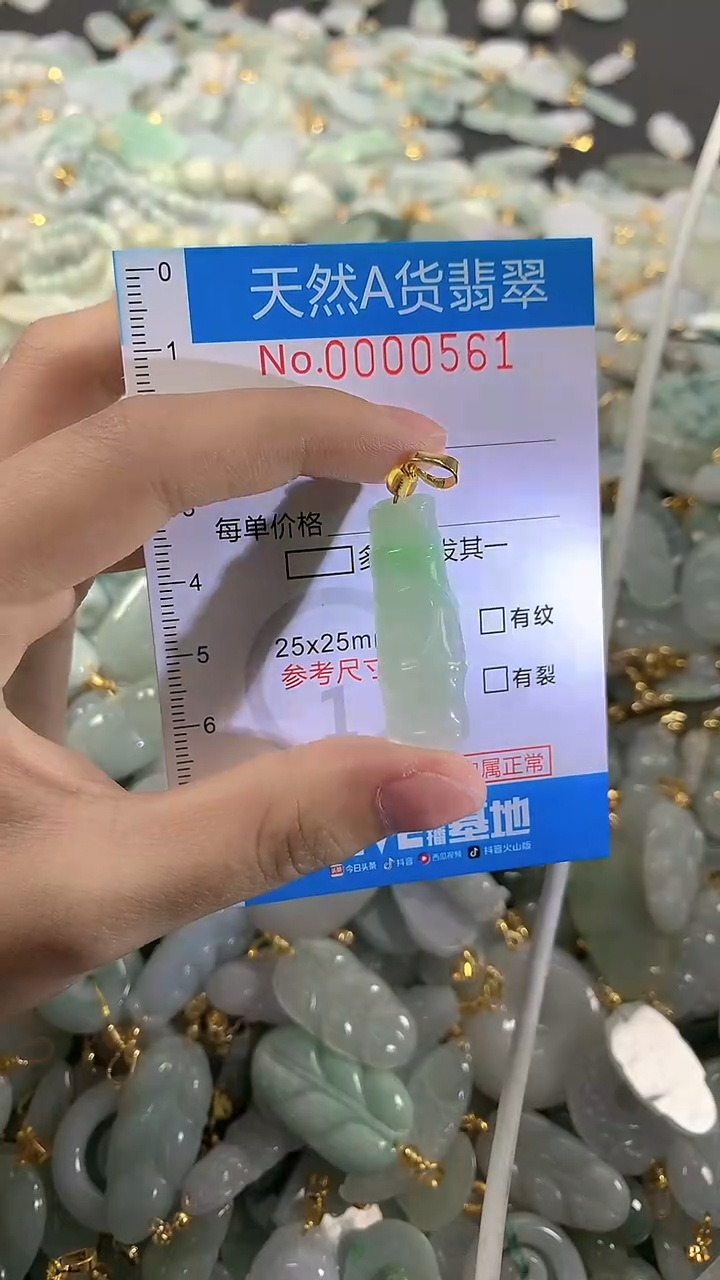 颈饰未镶嵌翡翠净货挂件-0561