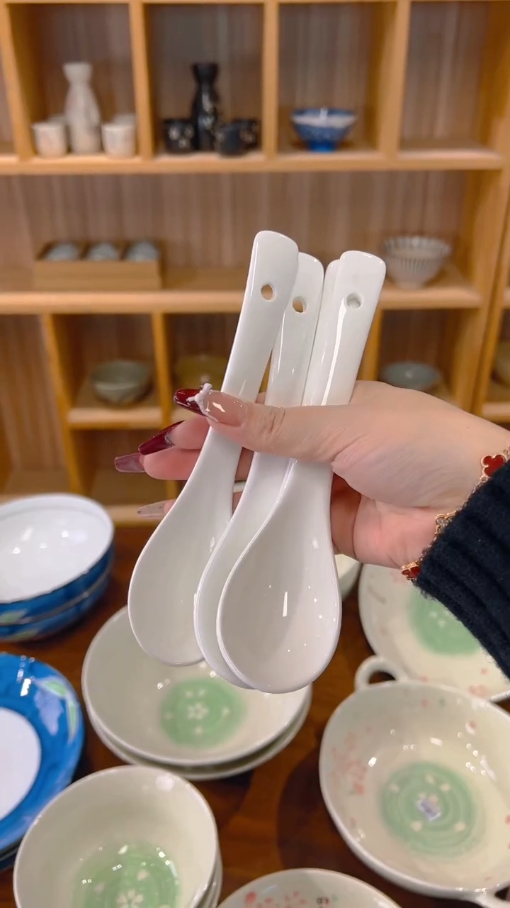 陶瓷小白勺4个装