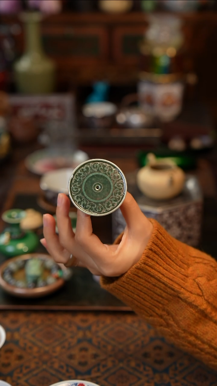 盖置 偏绿  景德镇陶瓷福利款