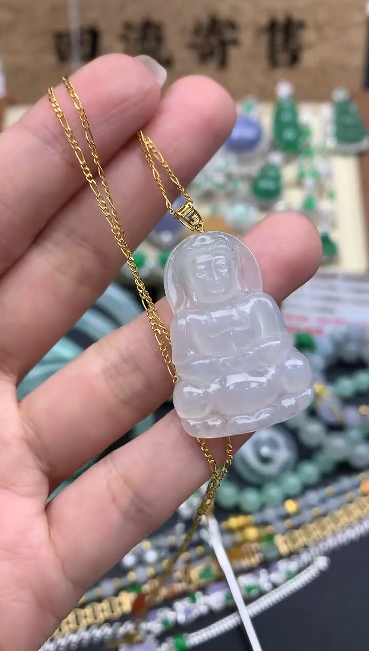 【闪购商品】翡翠颈饰18K金镶嵌182-中国好珍宝