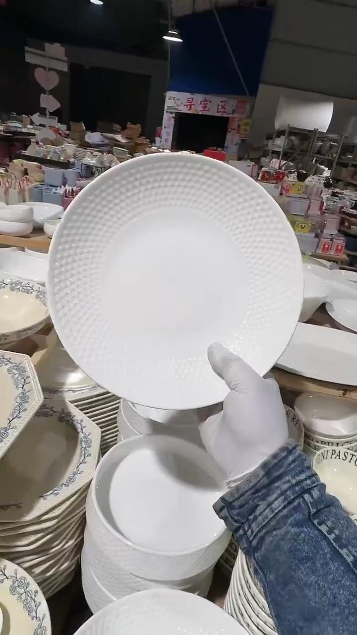 陶瓷10英寸高尔夫深盘 微瑕凑满20元包邮