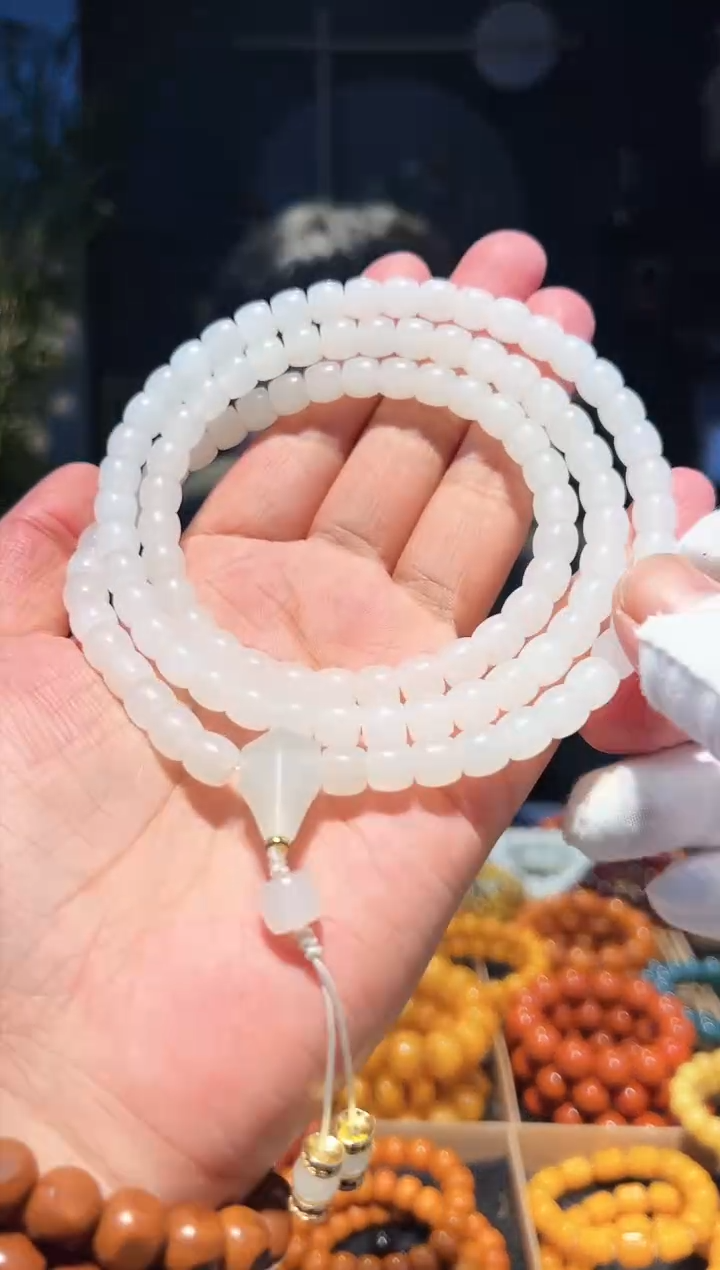 手串未镶嵌和田玉8左右108多圈