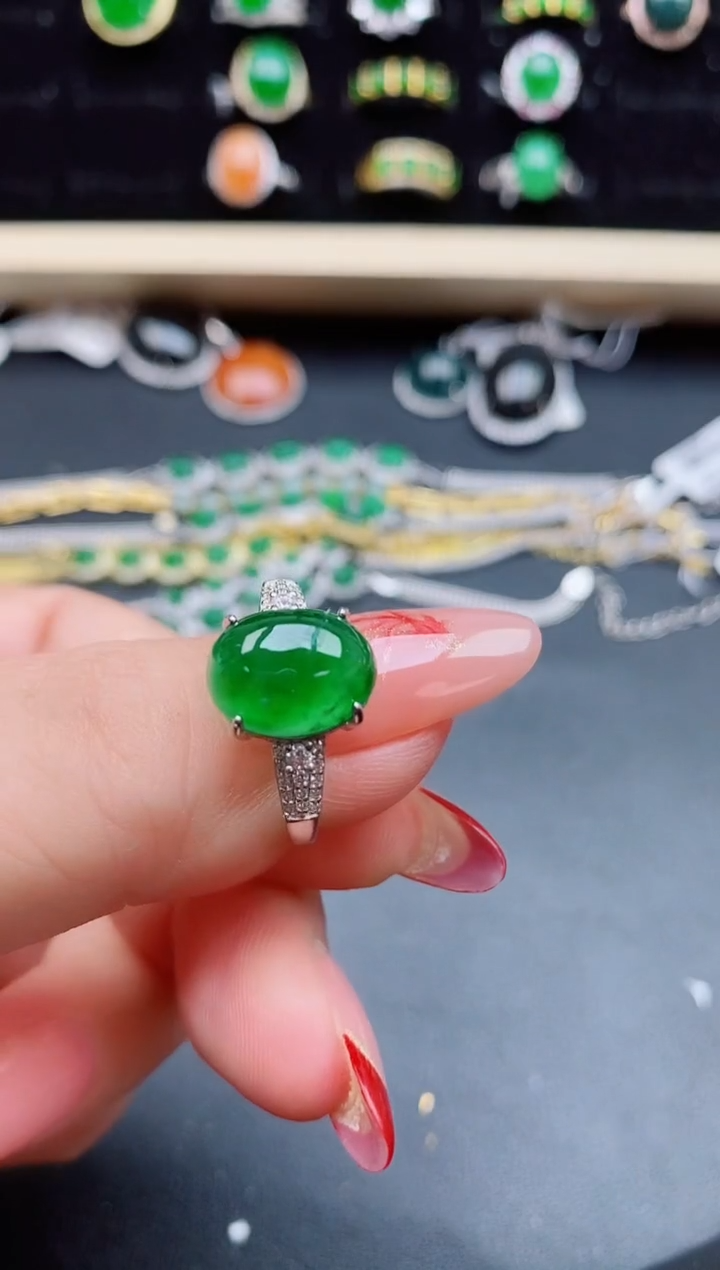 【闪购商品】翡翠戒指银S925镶嵌321321