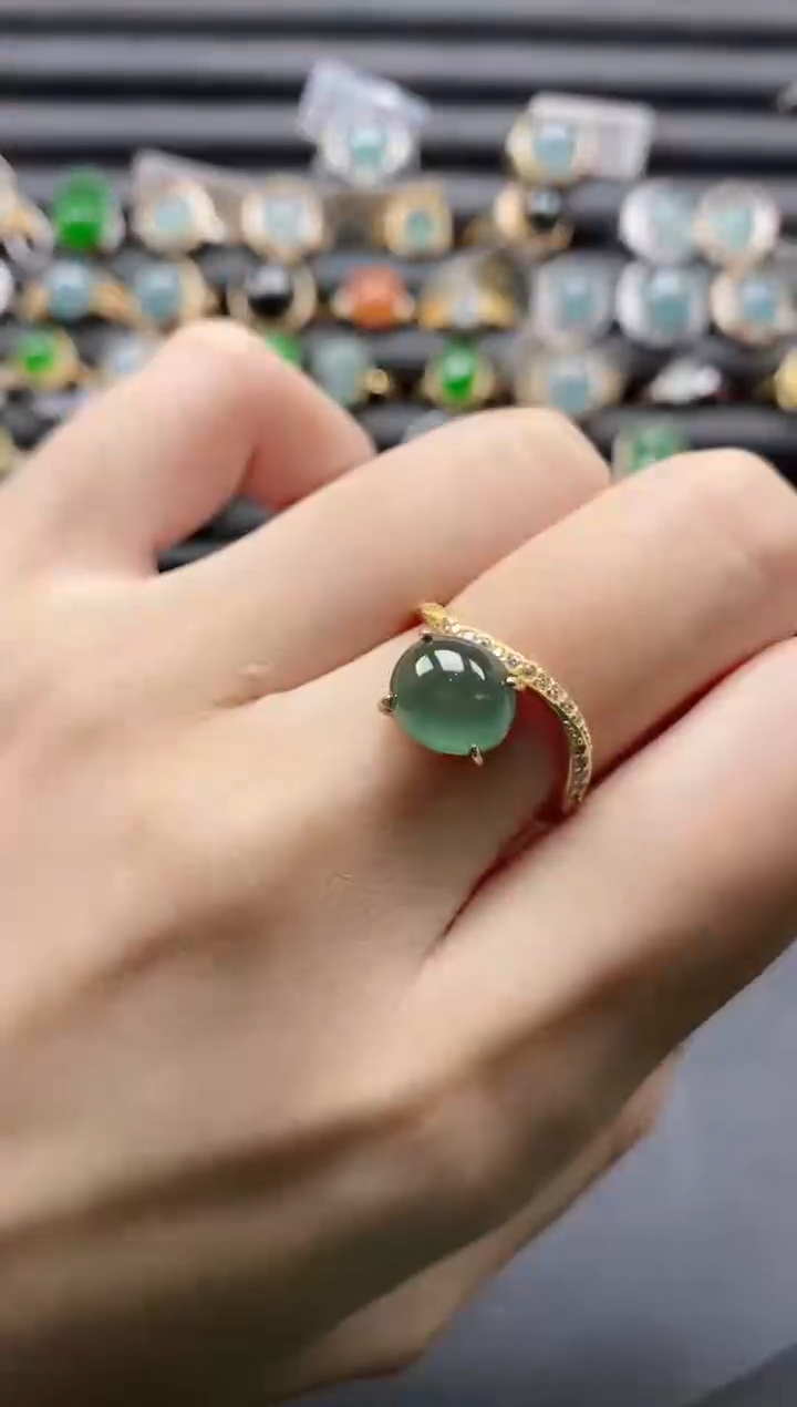【闪购商品】翡翠戒指银S925镶嵌1111