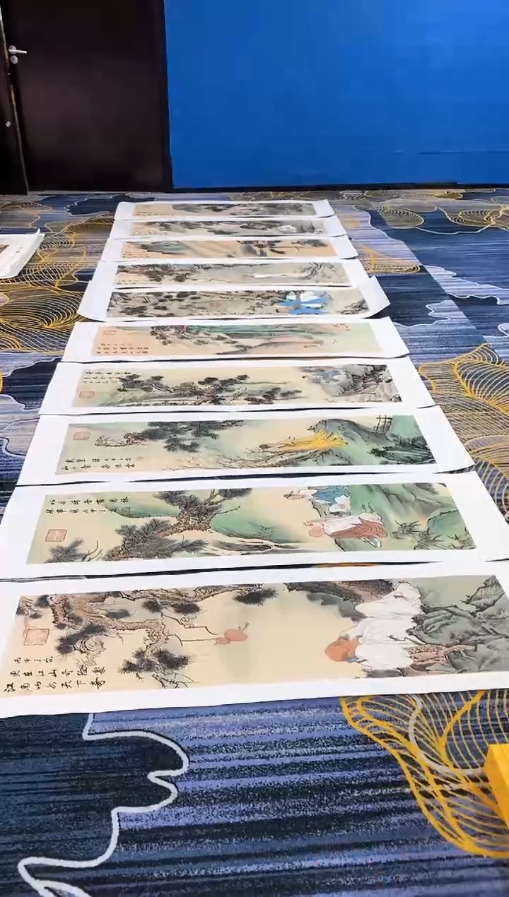 【闪购商品】国画张巨富  十二条屏
