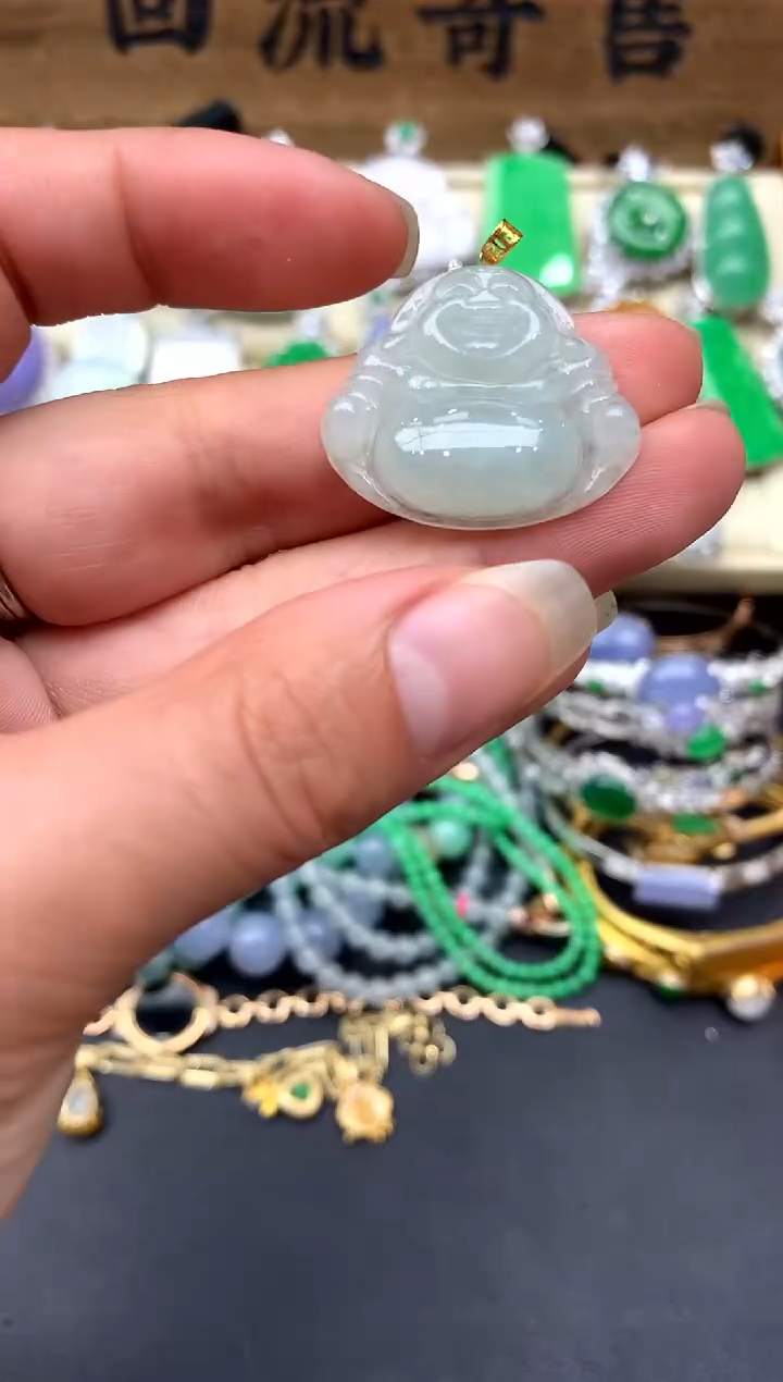 【闪购商品】翡翠颈饰18K金镶嵌124-中国好珍宝