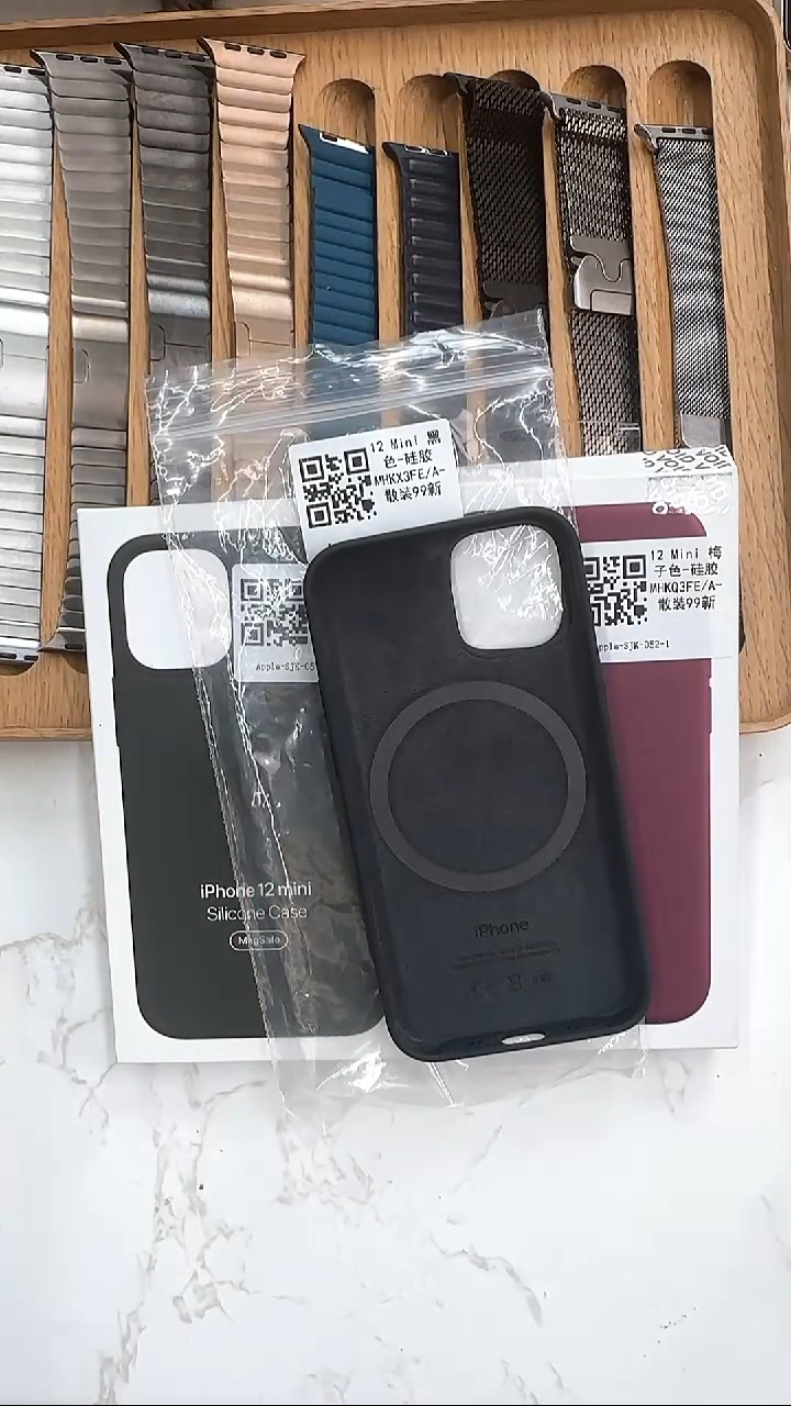 准新品12mini 黑色液态硅胶 99新