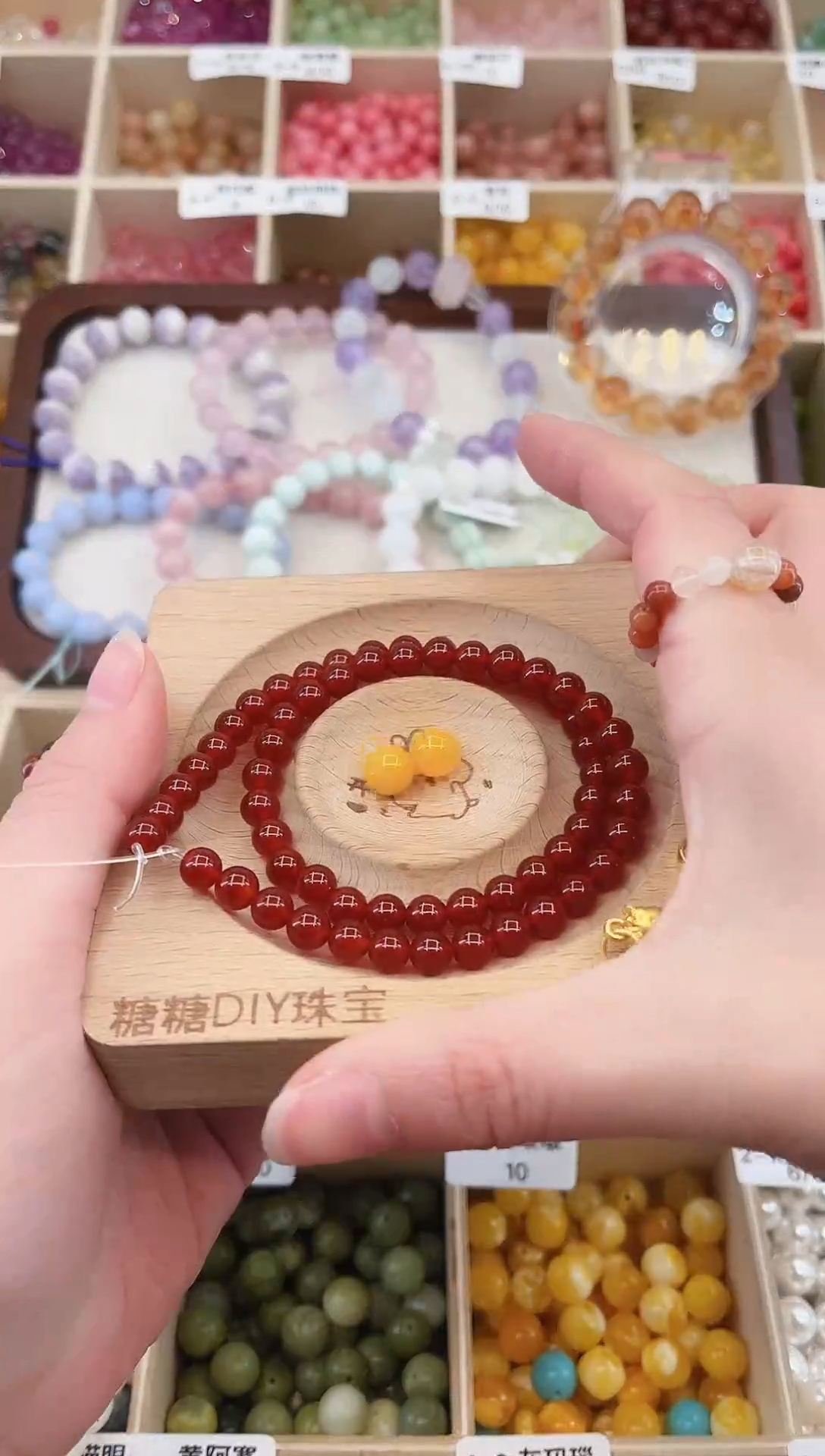 未镶嵌手串玛瑙/玉髓宠粉红玛瑙6mm一条