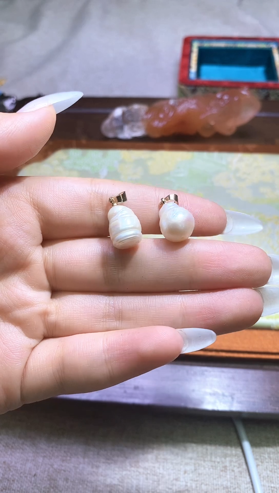 未镶嵌淡水珍珠耳饰多样性发一件435