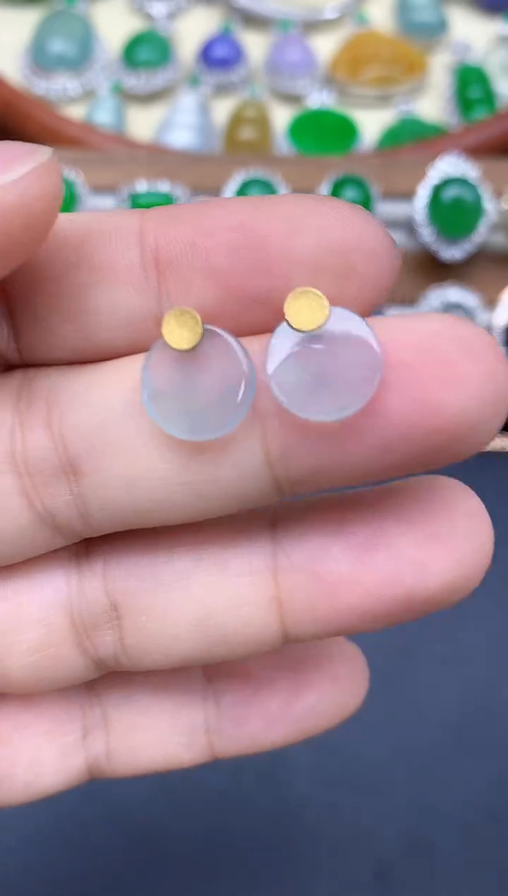 颈饰18K金镶嵌翡翠134-中国好珍宝