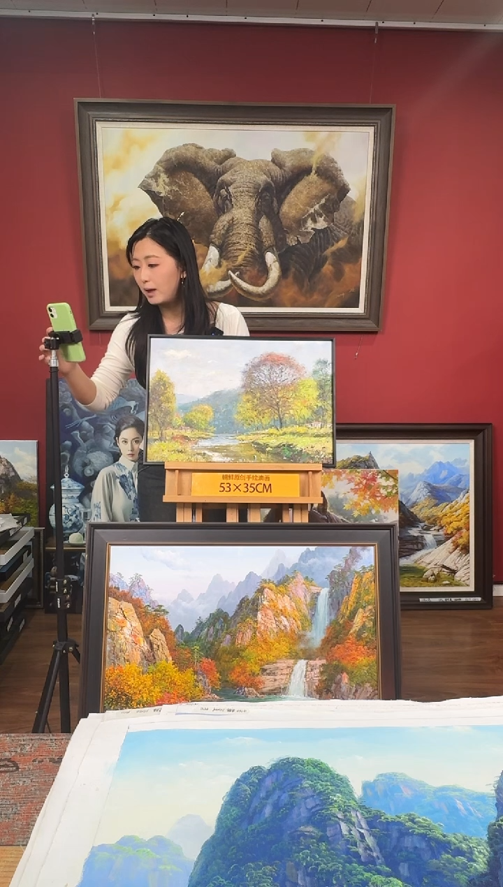 油画【111号】约53*35cm丨朝鲜原创纯手绘孤品油画丨顺丰包邮 
