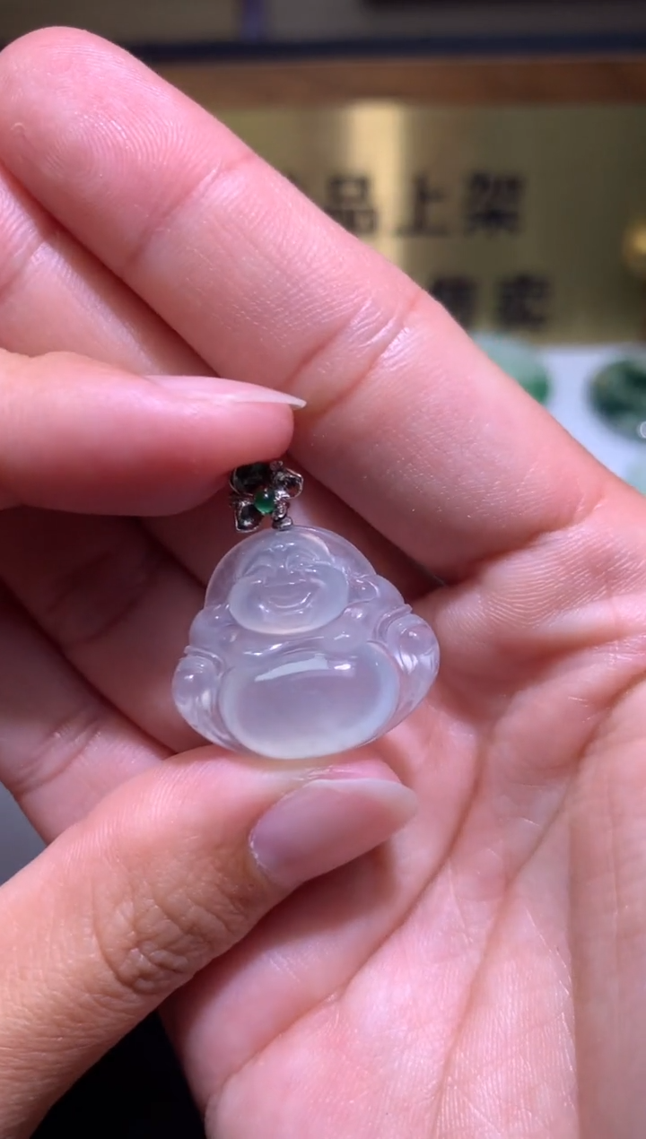 【闪购商品】翡翠颈饰18K金镶嵌净货