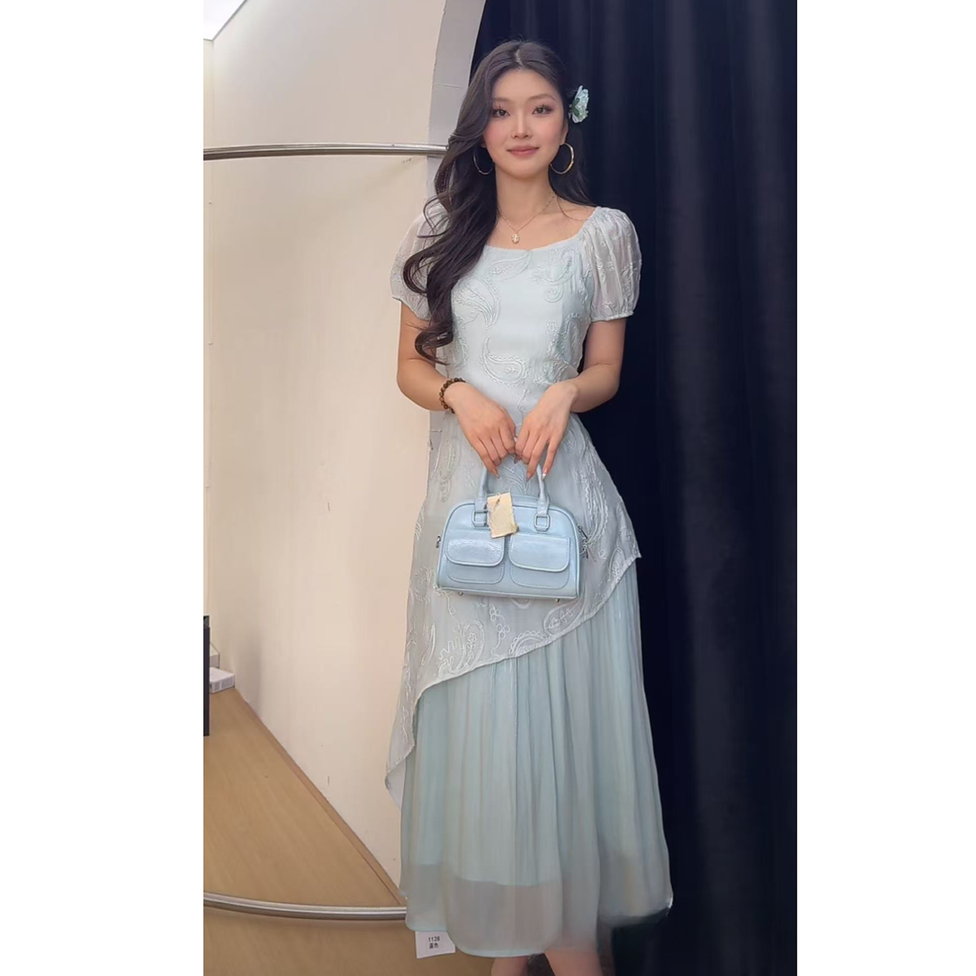 【刺绣精灵】法式温柔连衣裙-1128