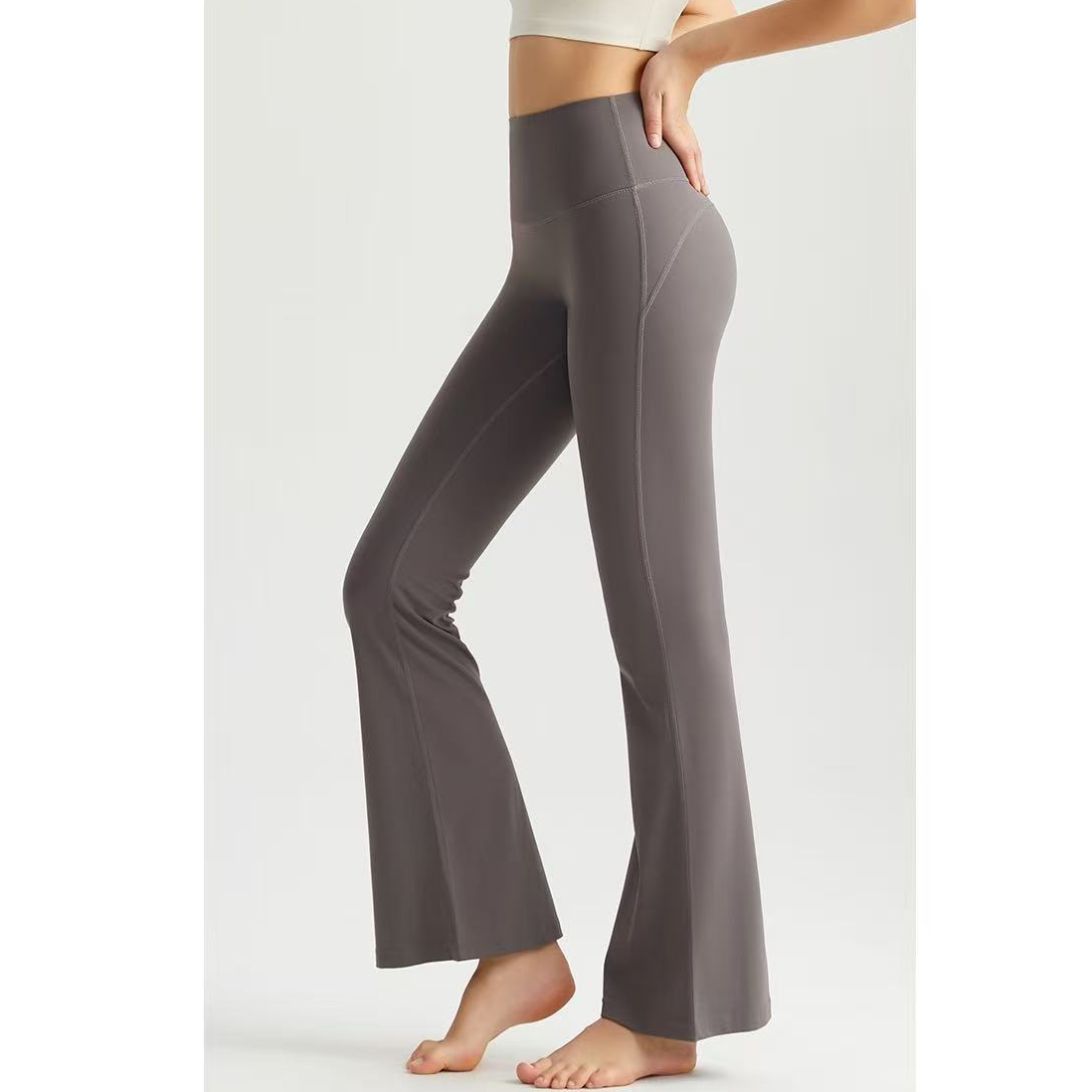 舞姿翼多色高腰日常休闲微喇裤