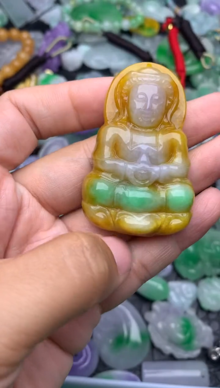 颈饰未镶嵌翡翠缅甸翡翠吊坠1