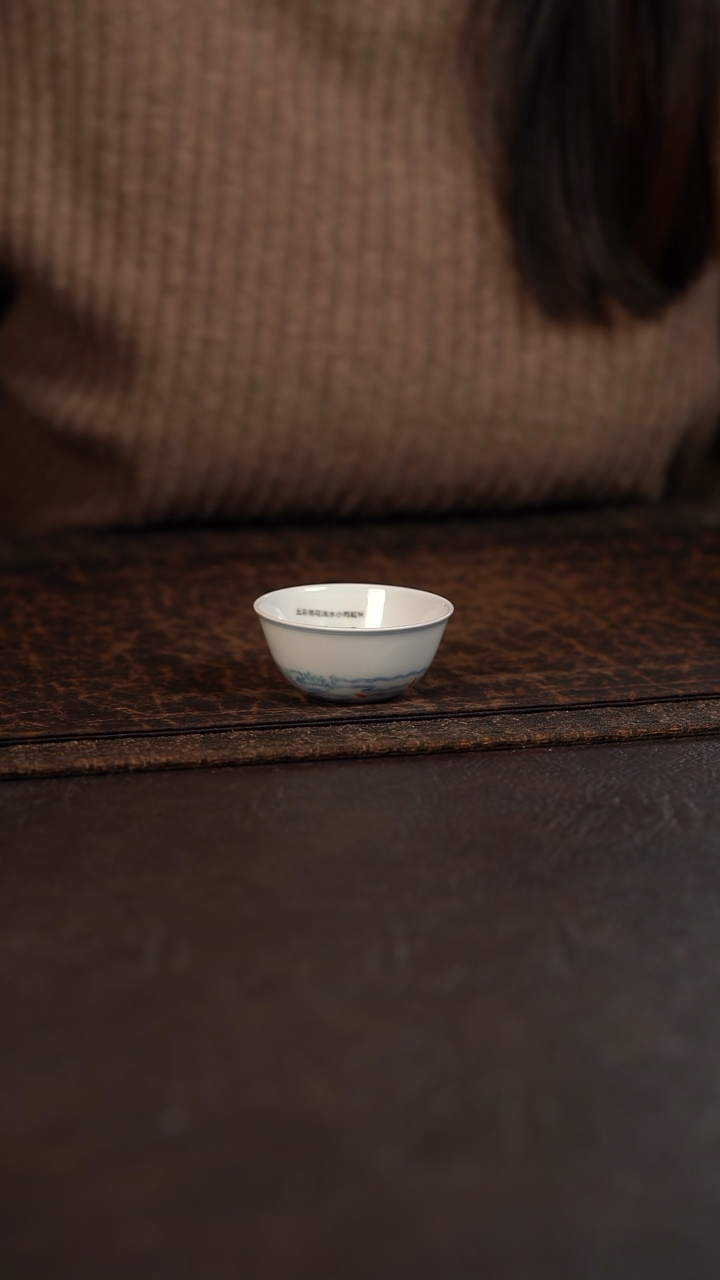 【闪购商品】杯云霞珍藏斗彩落花流水鸡缸杯