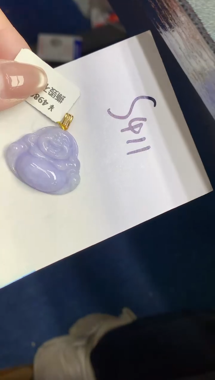 翡翠18K金镶嵌颈饰00000000000