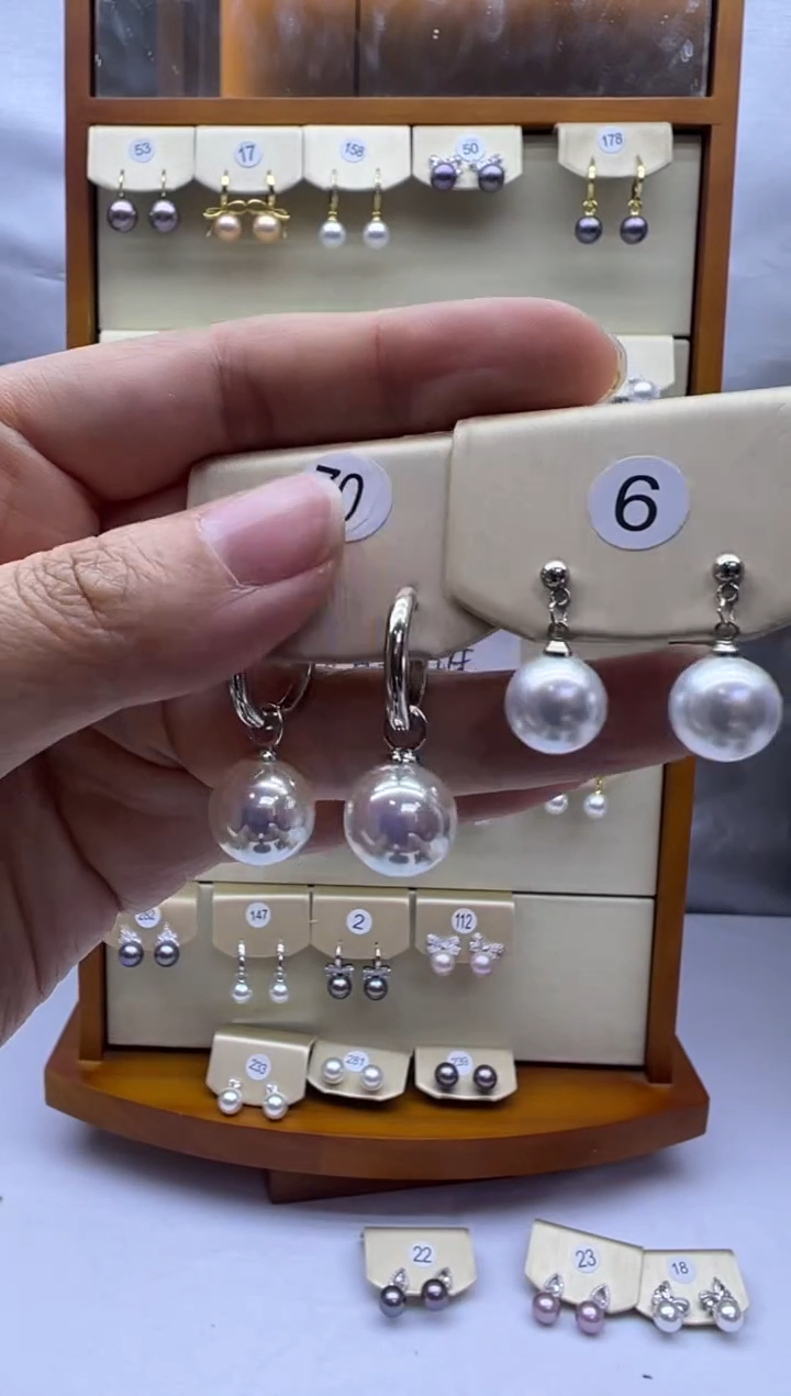 未镶嵌耳饰淡水珍珠70+6