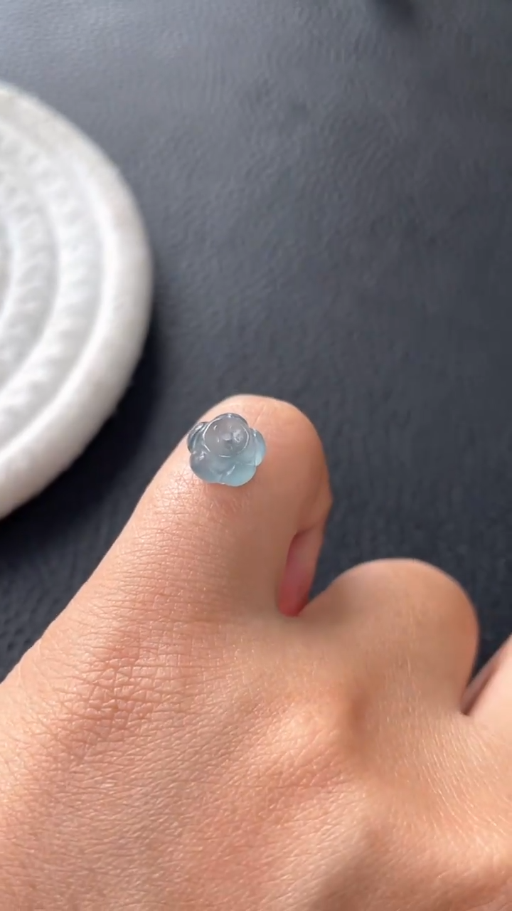 【闪购商品】定制翡翠未镶嵌莲花珠350+35