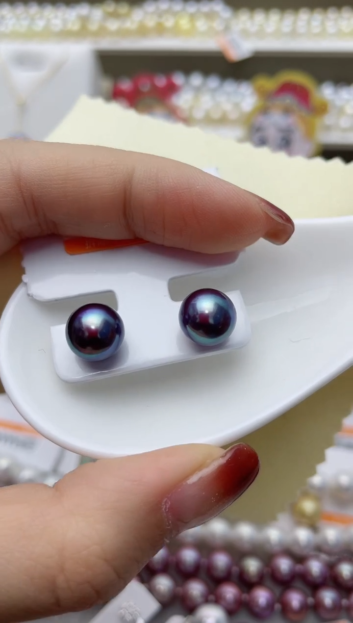 【闪购商品】淡水珍珠耳饰18K金镶嵌W12