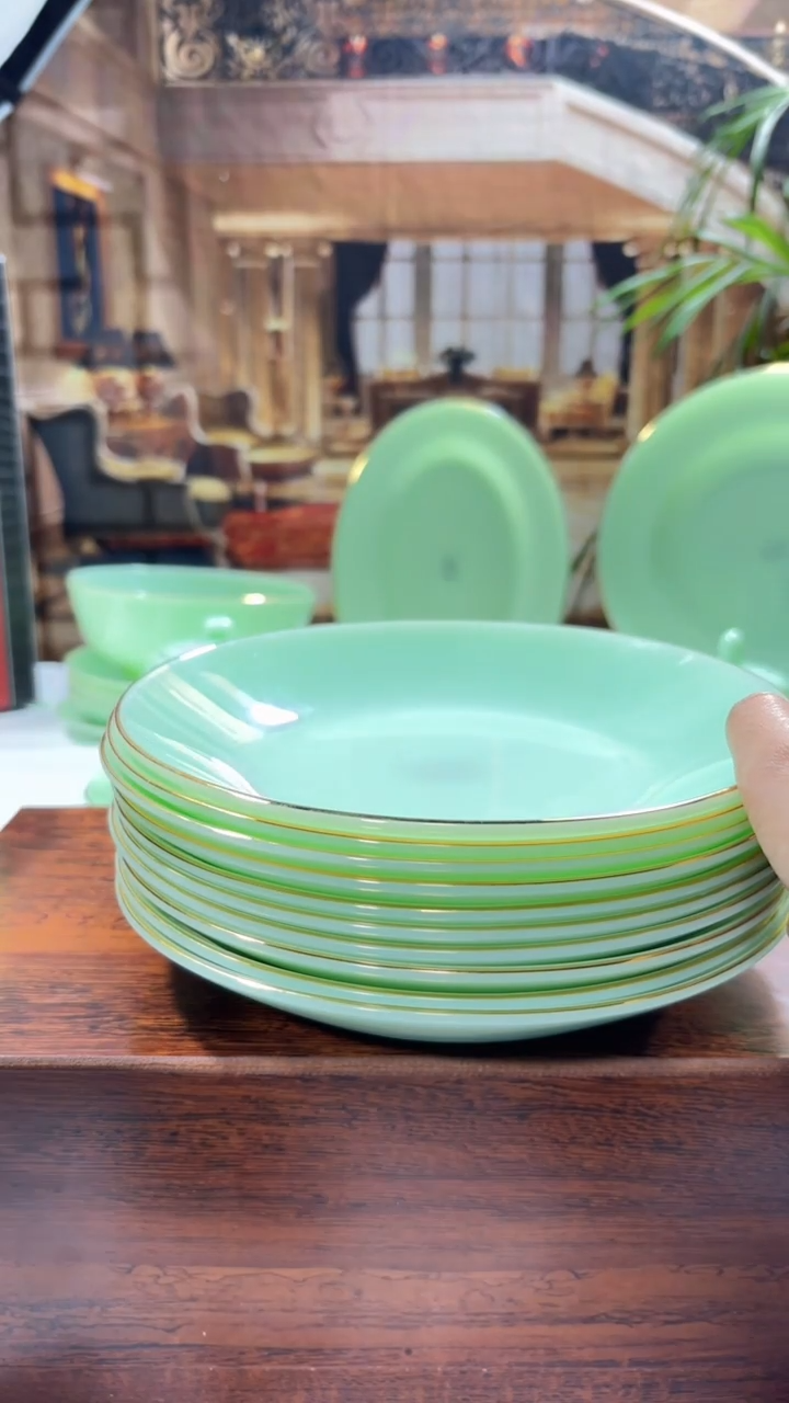 【闪购商品】... 8英寸深盘10个  玉瓷【贝美】
