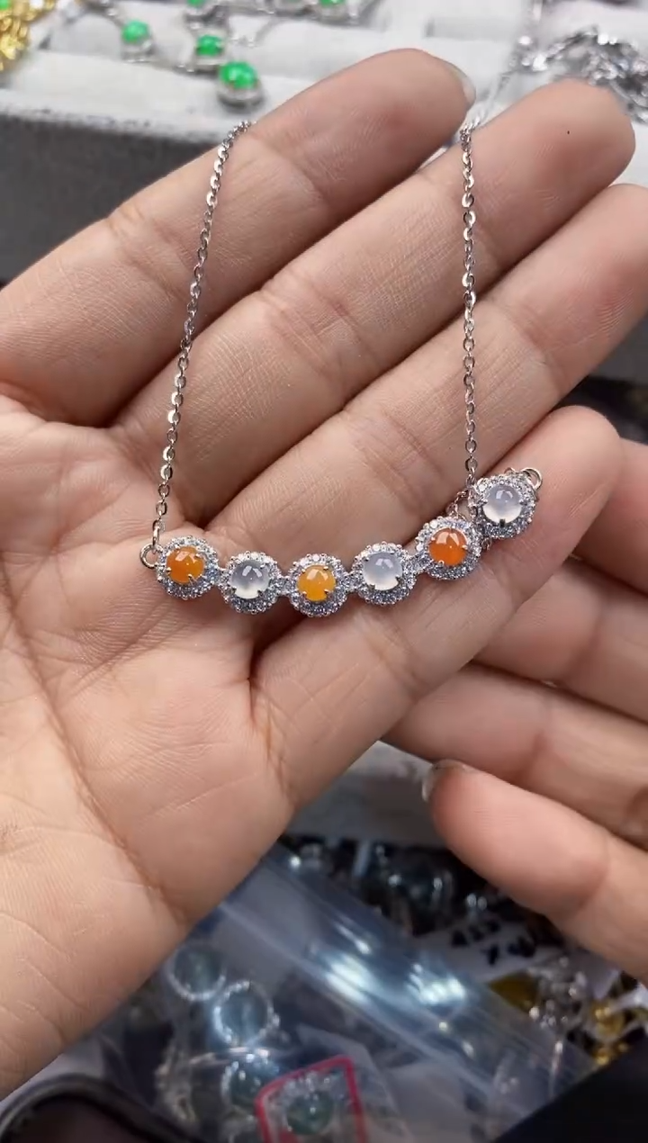 银S925镶嵌戒指翡翠999---2