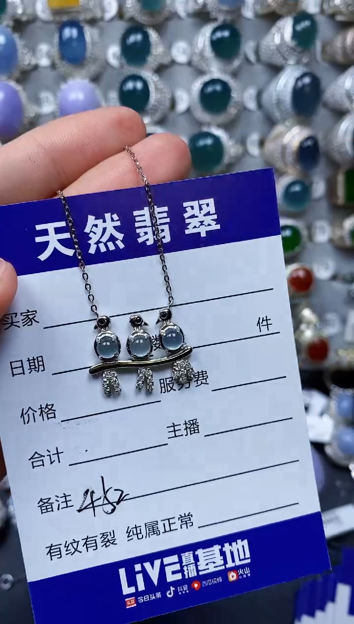 【闪购商品】翡翠颈饰银S925镶嵌0452