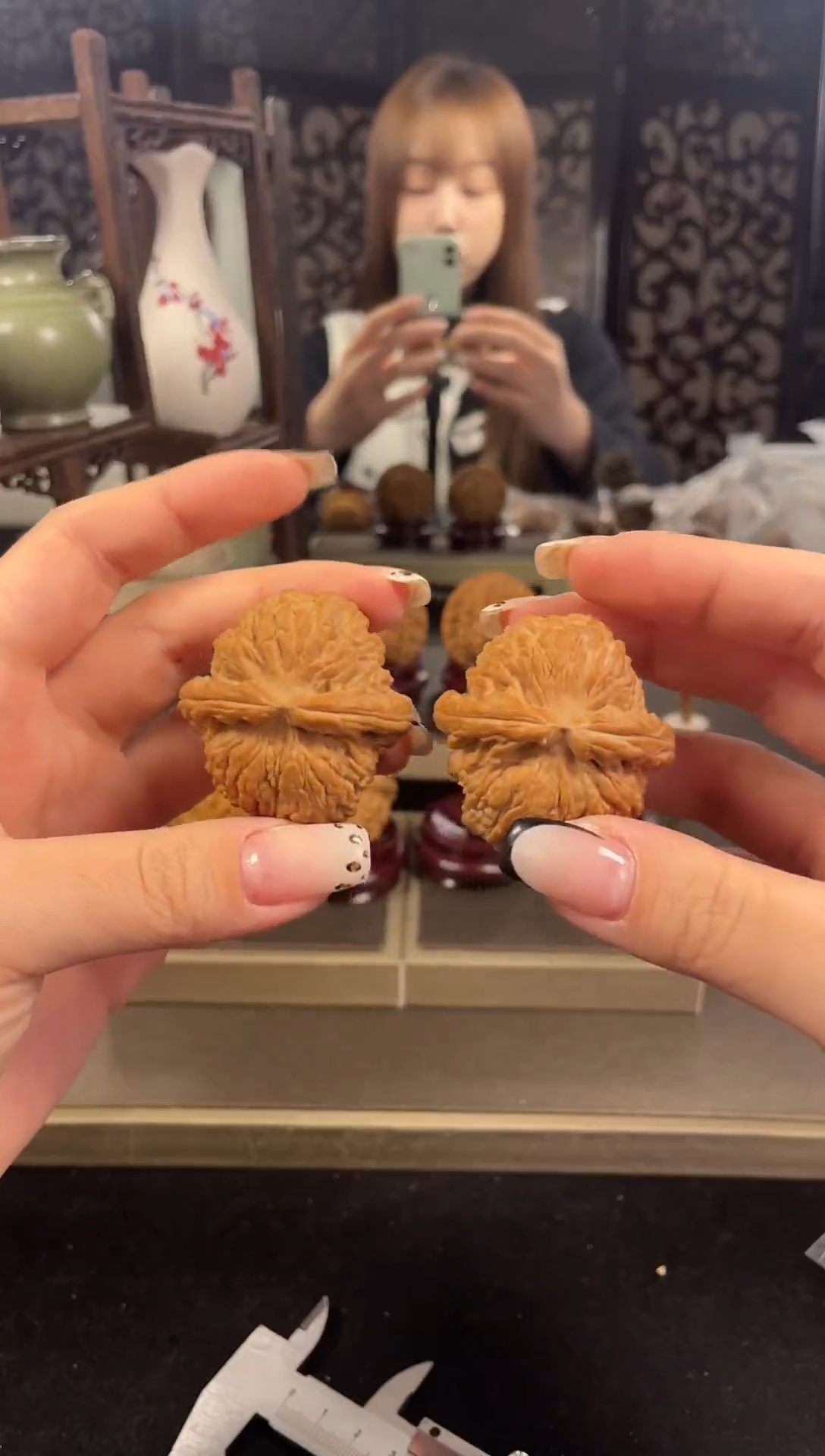 【闪购商品】文玩核桃把件白狮子42尺-10