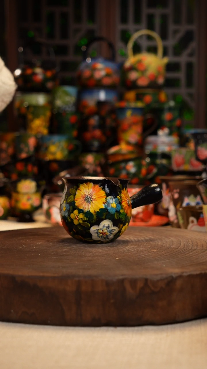 油画 手绘釉下彩