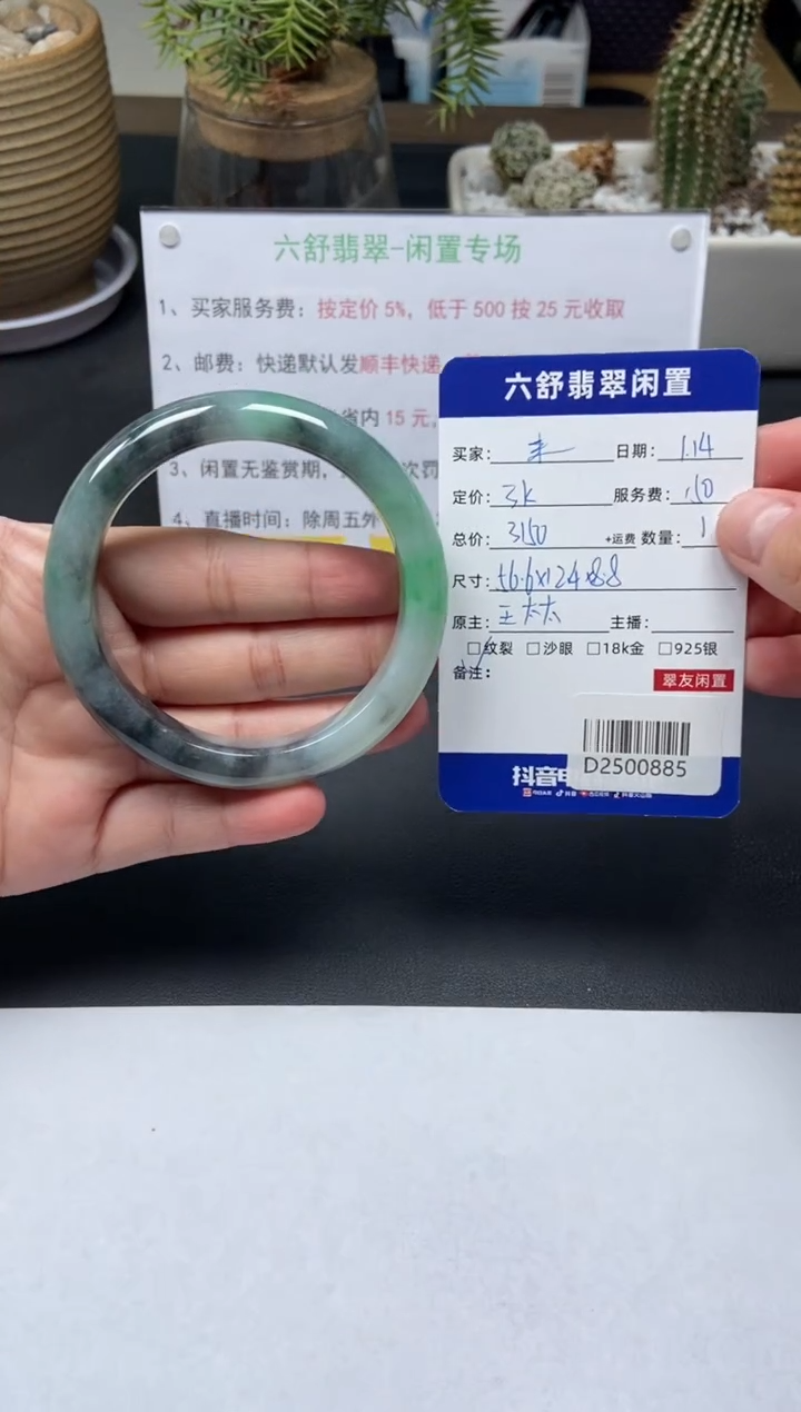 【闪购商品】翡翠手镯未镶嵌D2500885