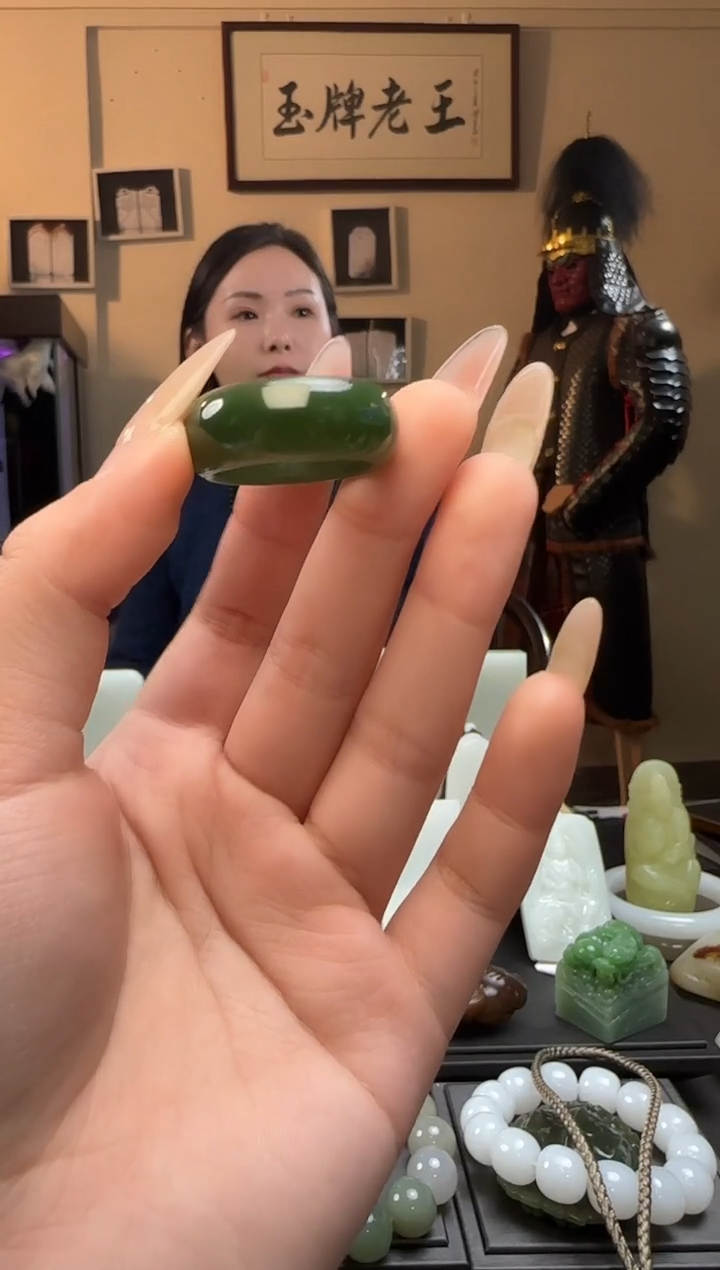 【闪购商品】和田玉碧玉戒指未镶嵌20