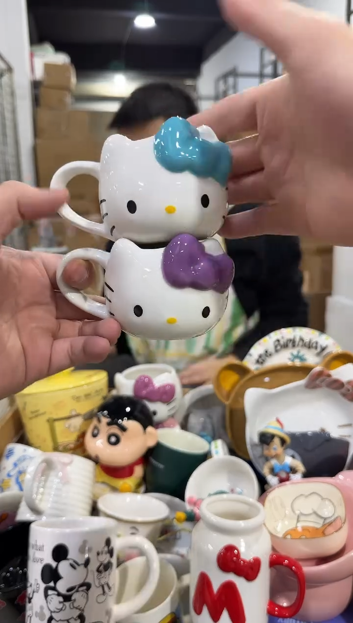 瓷片kkkt一口杯 蓝色加紫色