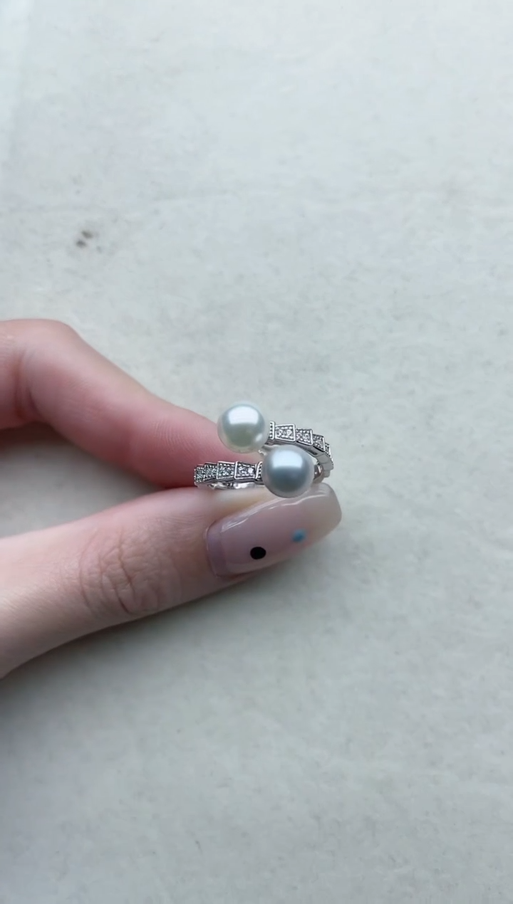 【闪购商品】海水珍珠戒指银S925镶嵌Y51