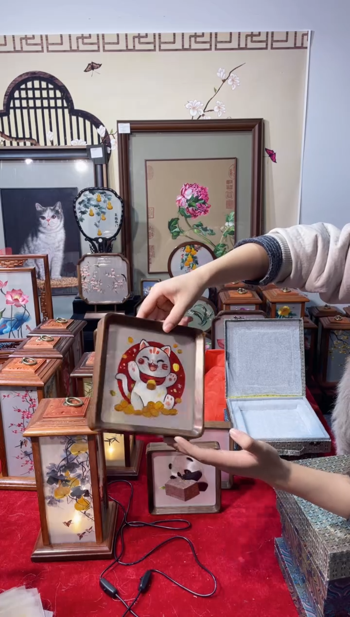 织绣精品苏绣手工刺绣，成品摆件5