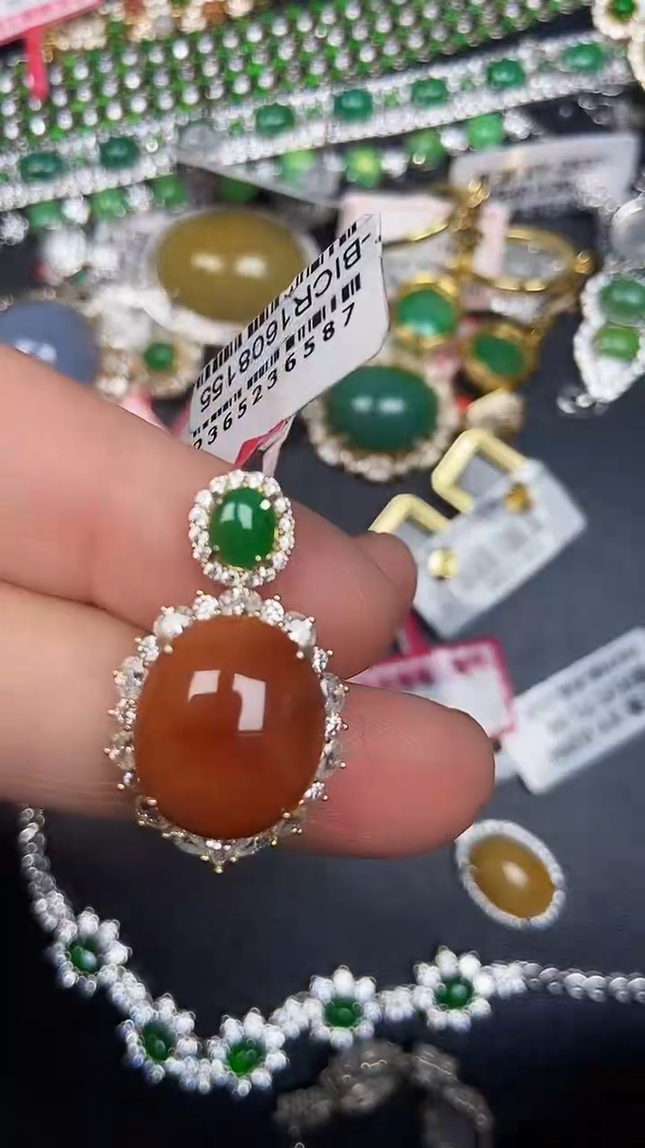 银S925镶嵌戒指翡翠3600