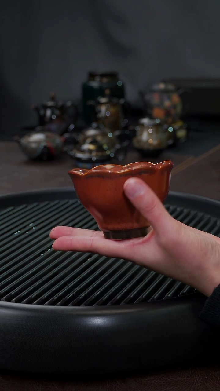 【闪购商品】杯【宜景窑油滴火凤凰】玉堂春