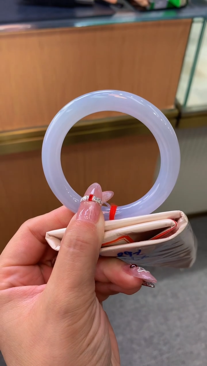 未镶嵌手镯翡翠-F68-圆条53.1