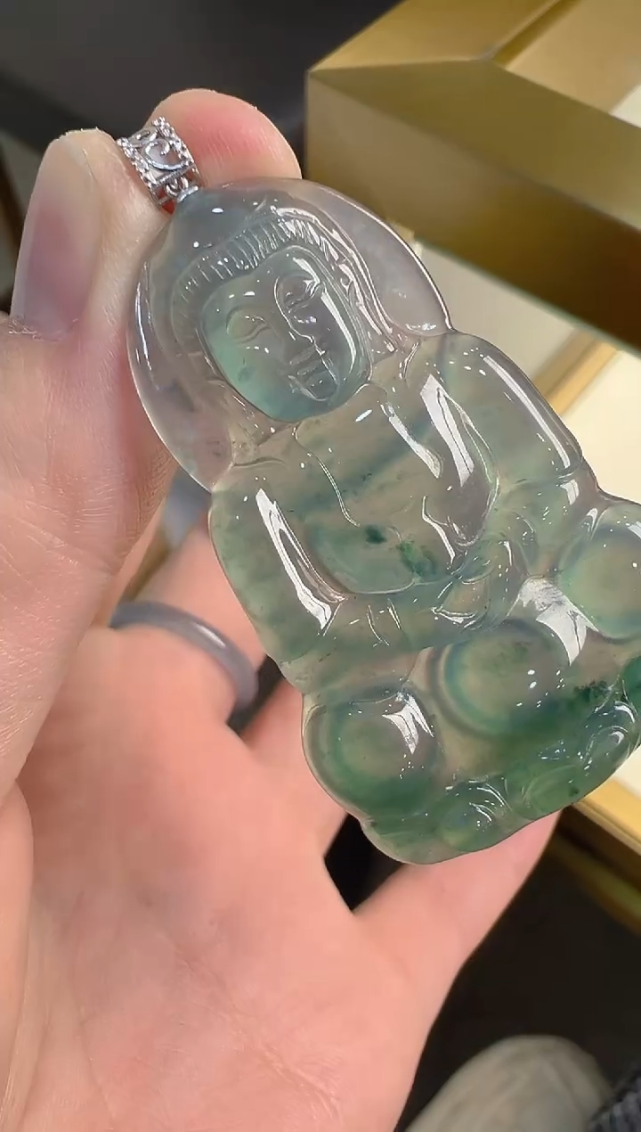 【闪购商品】翡翠吊坠(不含链)18K金镶嵌多样性发货拍一发一
