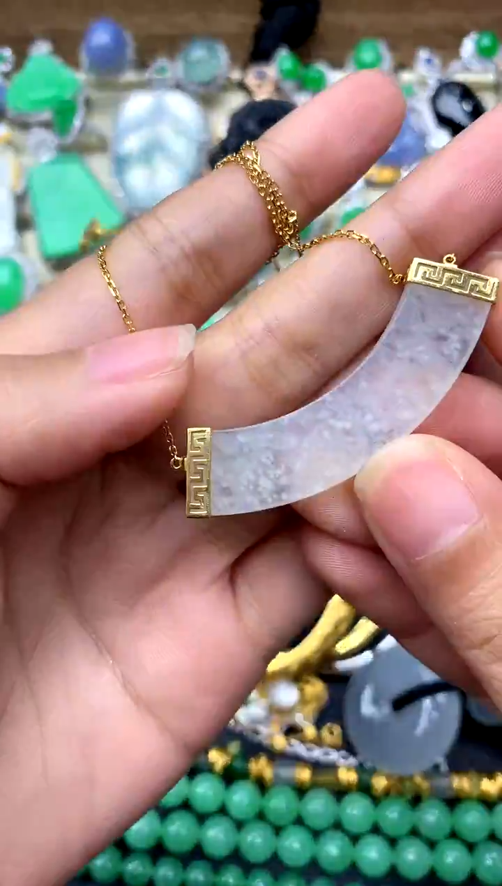 【闪购商品】翡翠颈饰18K金镶嵌270-中国好珍宝