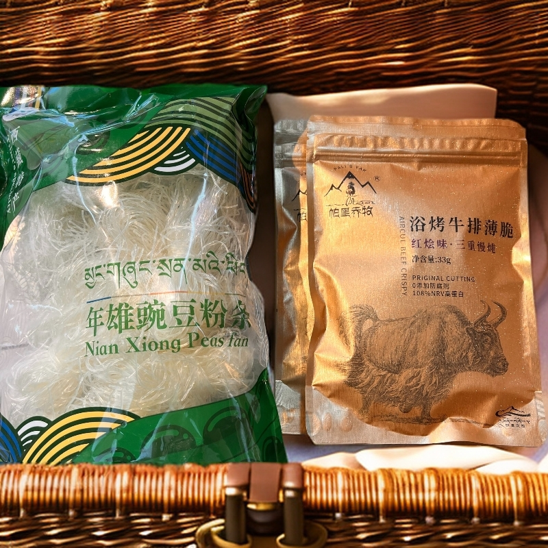 （西藏胖哥专属）帕里乔牧浴烤牛排薄脆片红烩味+年雄粉条500g