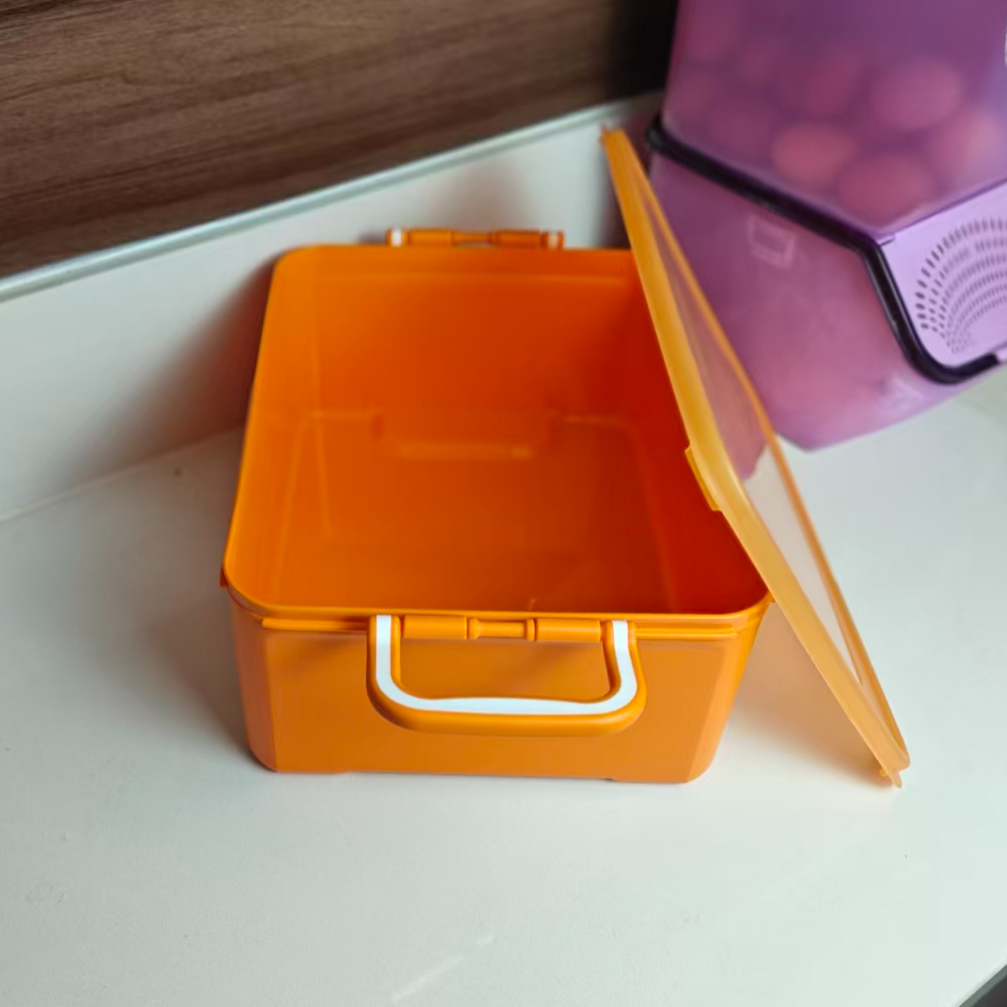（外）9.4升桔色长方形腌泡箱（33*26.5*14）/保鲜/密封/成人
