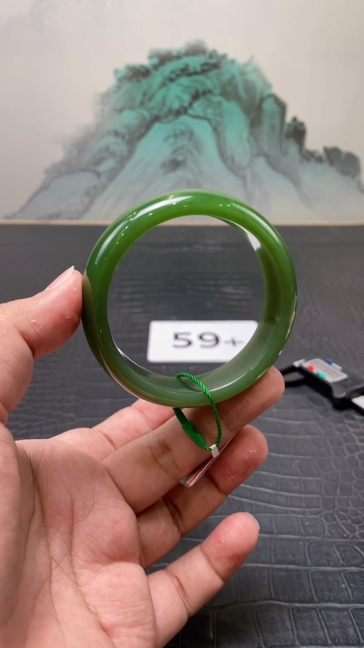 未镶嵌手镯和田玉（碧玉）如*59+