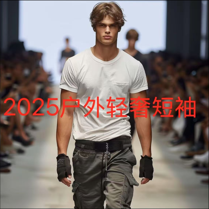 莺男士夏季休闲圆领高品质T恤0.1