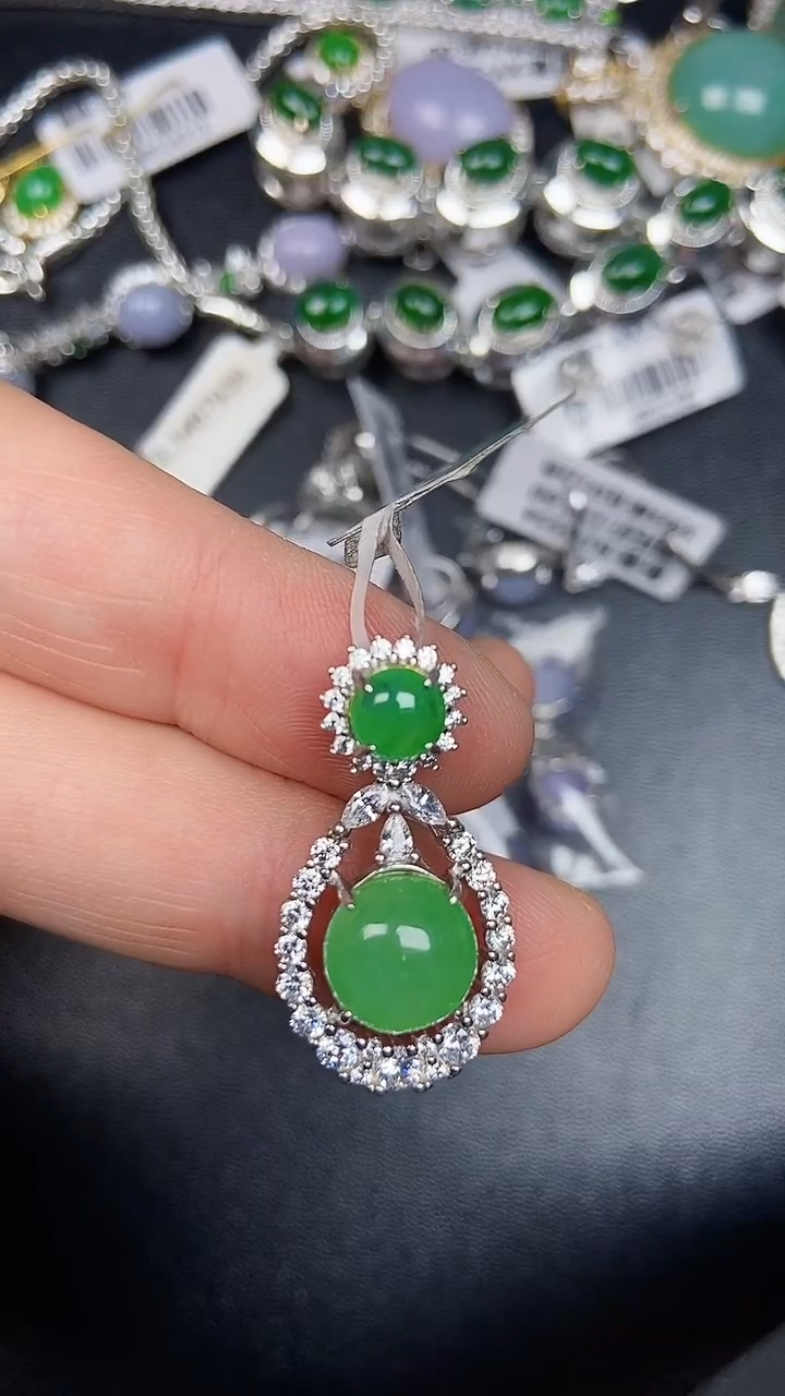 银S925镶嵌戒指翡翠2870